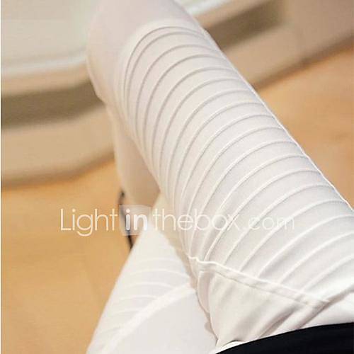 Leisure Long Elastic Folds Slim Leggings Pencil Pants Feet Pants Womens Clothing