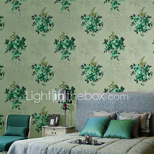 Contemporary Floral Non Woven Wallpaper