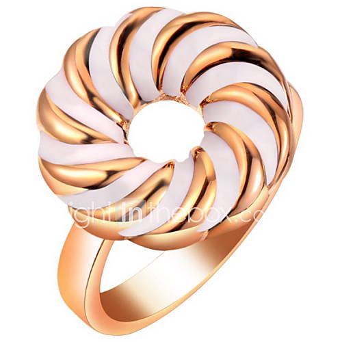 Fashionable Sliver Or Gold With Cubic Zirconia Flower Womens Ring(1 Pc)