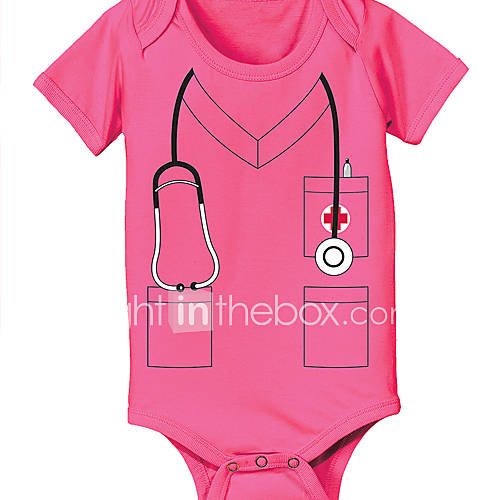Doomagic Kids Cute Nurse Style Baby Romper(Fuchsia)