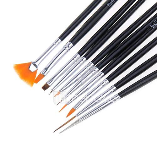 C21 Nail Art Drawing Painting Brush Acrylic Tip 10 in 1 Set