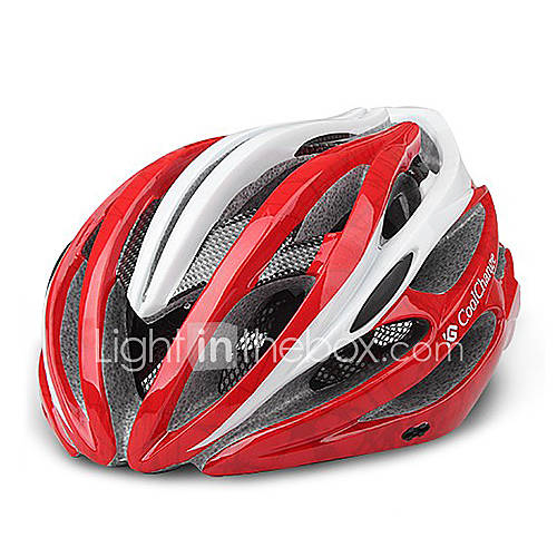 CoolChange 23 Vents Red EPS Ajustable Cycling Helmet