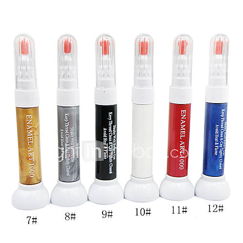 Dual Use Rocket Shape Nail Art Pen With Nail Polish Brush Fine Pen Nib No.7 12(1PCS,10ml,Assorted Color)