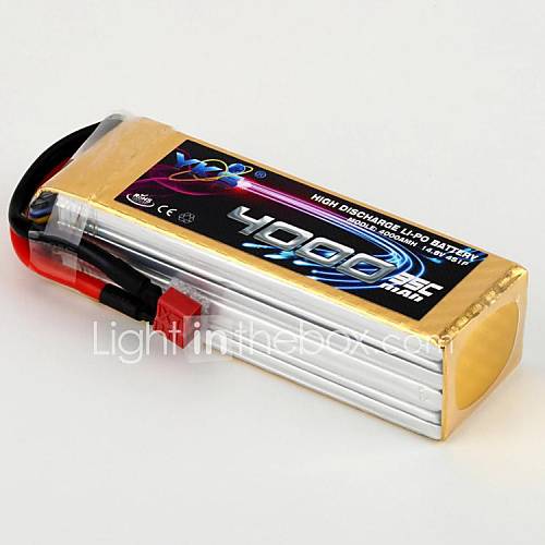 YKS 14.8V 4000mah 4S 35C Li Po Battery(T Plug)