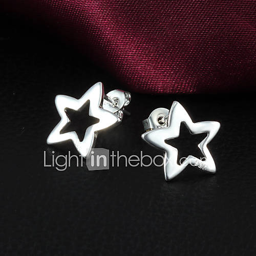 Hot Sale High Quality Fashion Slivery Alloy Womens Stud Earring(1 Pair)