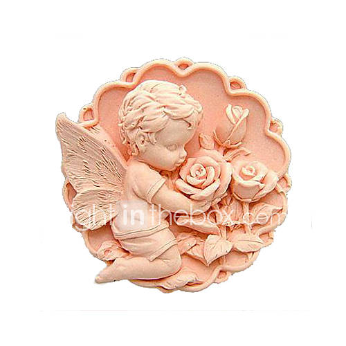 3D Angle and Rose Patterned Silicone Mold, Random Color