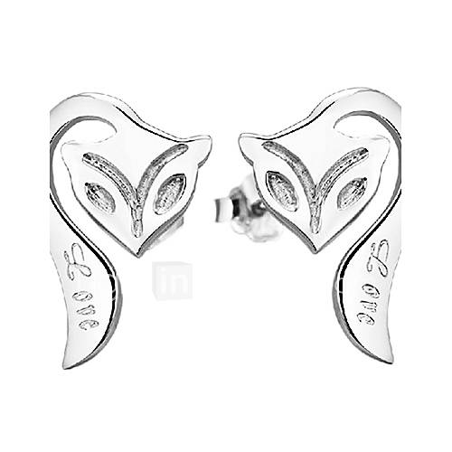 Stylish Silver Plated Silver Sexy Fox Womens Earring