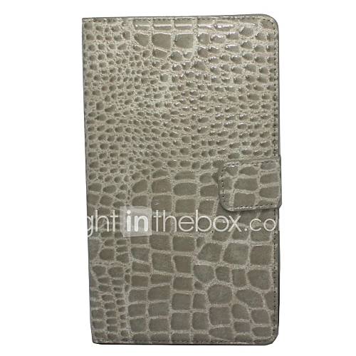 7 Inch Protective 2 Fold Crocodile Grain PU Leather Case for Google Nexus 7   Light Grey