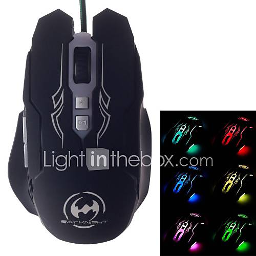 BATKNIGHT Ghost Bat S3200 ESports Colorful Glare USB Gaming Mouse (400 4000 DPI)