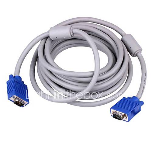CMVGA5 High Quality VGA Male to Male Connection Cable   Blue Grey (5m)