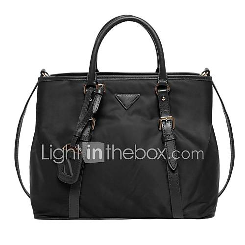 Womens Genuine Leather Nylon Handbag Women Messenger Bag Crossbody Bag