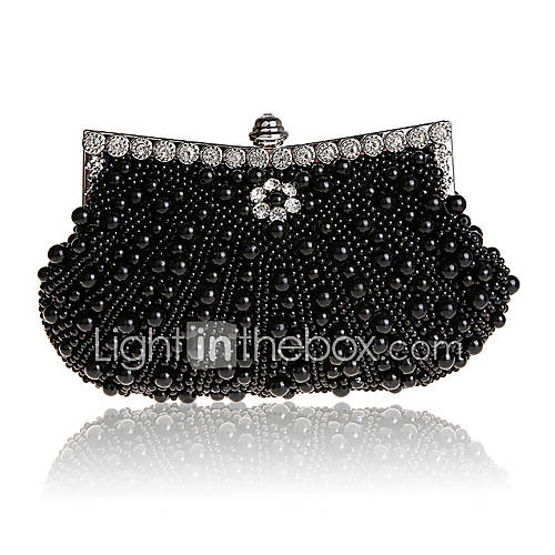 ONDY NewFashion Popular Bridal Beads Party Evening Bag (Black)