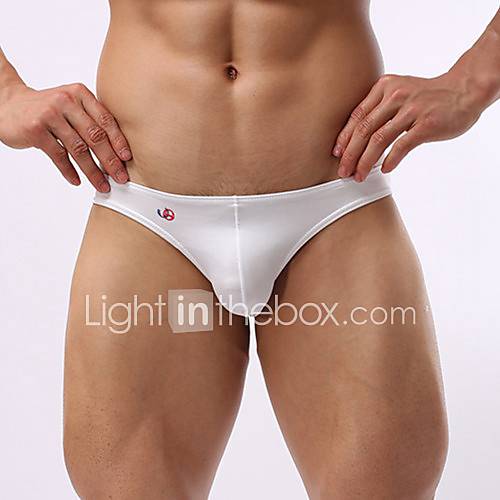 Mens Simple Solid Color White Panties
