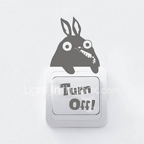 Animals The Rabbit Switch Sticker Wall Stickers