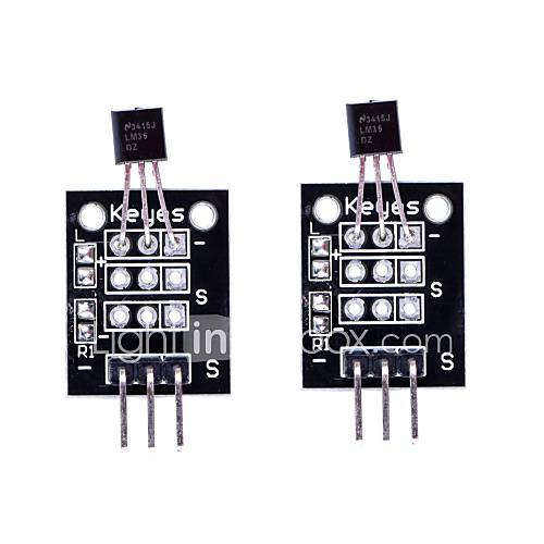 LM35 Linear Temperature Sensor Module   Black (2PCS)