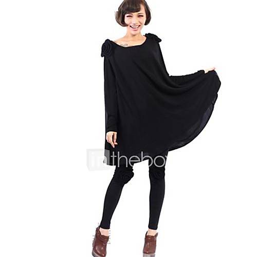 Womens Off The Shoulder Loose Solid Color Mini Dress