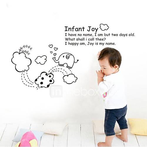 Animals Children Room Elephant Nursery Rhymes Wall Stickers