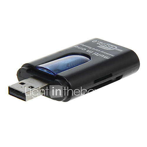 Multi in One USB 2.0 Memory Card Reader (BlackBlue)