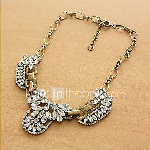 Womens Euramerican Retro Crystal Gemmy Necklace