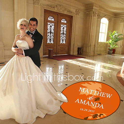 Personalized Maple Leaf Wedding Dance Floor Decal (More Colors)