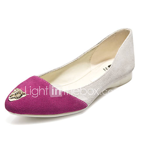 XNG 2014 Korean Stitching Leather Shoes (Fuchsia)