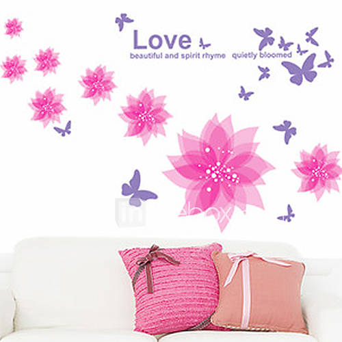 Pink Flower Wall Stickers