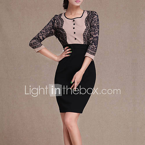 LIFVER Womens Long Sleeves Bodycon Dress
