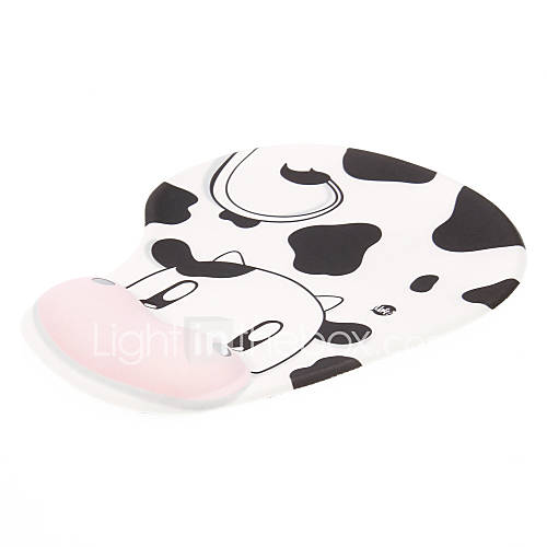 Lovely Cow Pattern Gel Wrist Support Mouse Pad