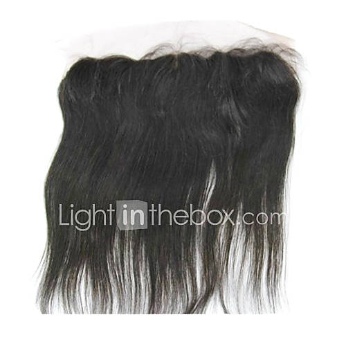 8 Brazilian Hair Silky Straight Lace Frontal Closure(134) Natural Color