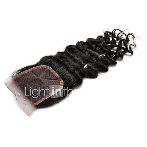 10 Wigiss Hair Products Virgin Brazilian Hair Lace Top Closure(44) Deep Wave Curly