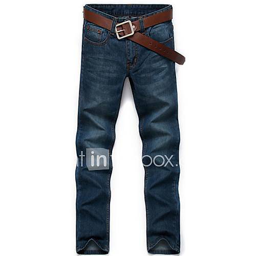 Mens Casual Fashion Slim Straight Jeans