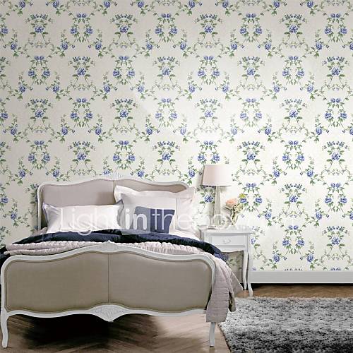 Contemporary Floral Non Woven Wallpaper