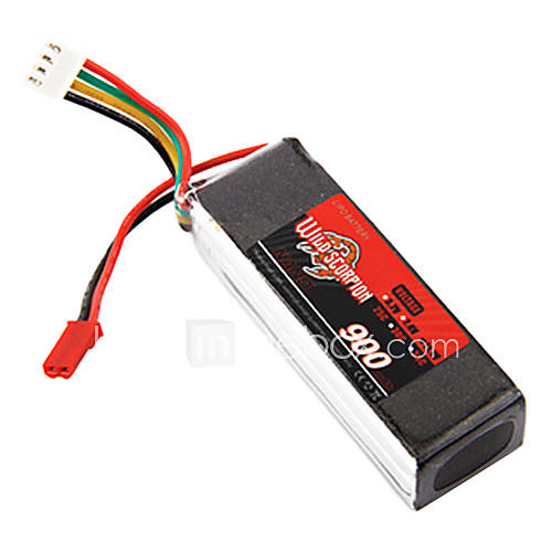 Wild Scorpion 11.1V 900mAh 25C Li po Battery(T Plug)