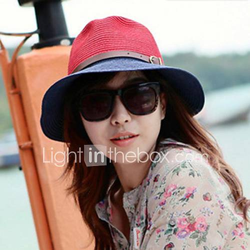 Womens Korean Mixed Colors Sun Hat