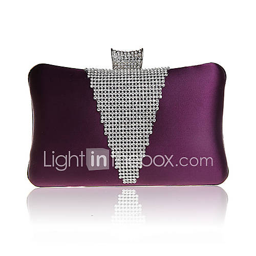 BPRX New WomenS Fashion Rectangle Textured Metal Evening Bag (Purple)