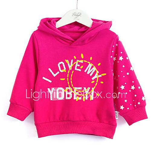Childrens Lovely Cartoon Letter Pattern Casual Hoodies