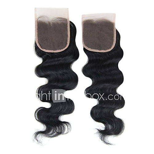 14 Brazilian Hair Silky Body Wave Lace Top Closure(55) Natural Color