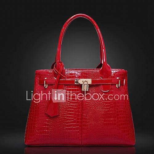 POLO Womens Simple Embossing Stereotypes Tote(Red)