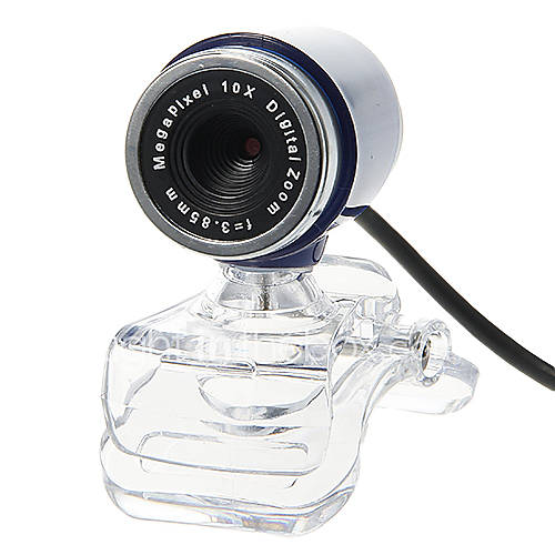 Cylindrical Shaped Metal Desktop 8 Megapixel Webcam with Mic