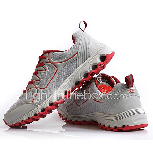 Mens Red Cushioning Nanotechnology Breathable Mesh Running And Tennis Shoes