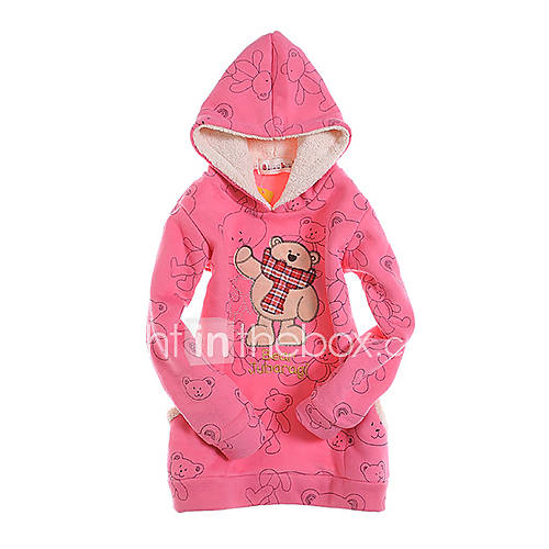 Girls Bear Print Lovely Cartoon Hoodies