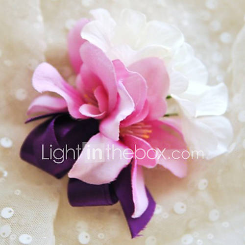 Beautiful Fabric Wedding/Party Wrist Flower(More Colors)