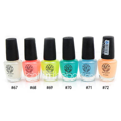 Lovely Fruit Sugar Color Glow In The Dark nail polish No.67 72 (1PCS 5ml, Assorted Colors)