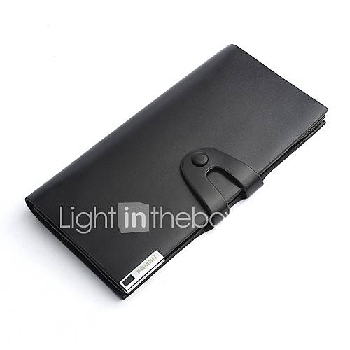 MenS Long Leather Thin Business Coin Purses