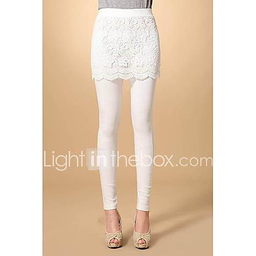 Womens Lace Fake Two Piece Skirt/Slim Fashion Leggings