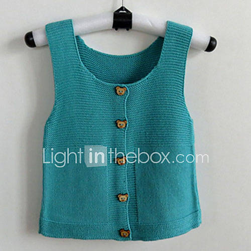 Girls Lovely Little Bear Button Baby Sweaters