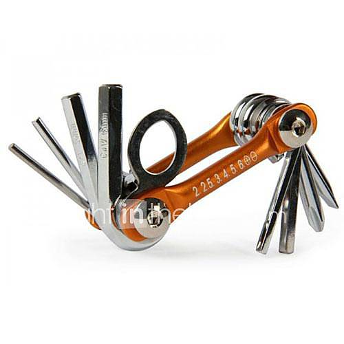 Cycling Orange CR V Chorme Vanadium Steel Outdoors Bike Foldable Multifunction Repair Tool Series