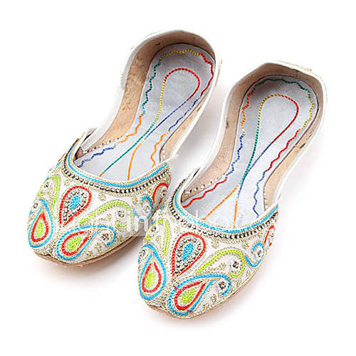 Beautiful Womens Handmade Embroidery Belly Dance Shoes With Bead