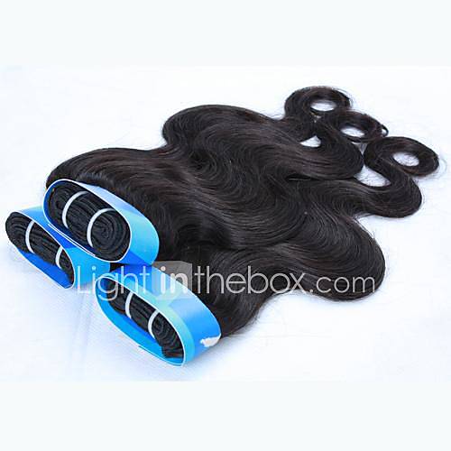 14 Inch 4Pcs Color 1B Grade 4A Indian Virgin Body Wave Human Hair Extension