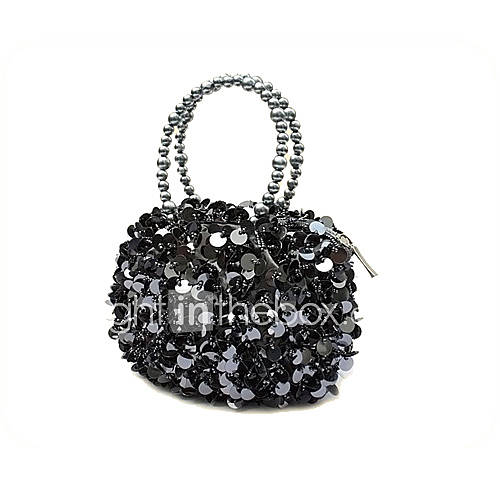 ONDY NewCompact Hand Beaded Evening Bag (Gray)
